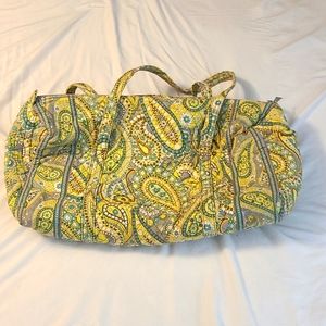 Vera Bradley Large Duffle in Lemon Parfait! 🍋 Rare, hard to find RETIRED print!
